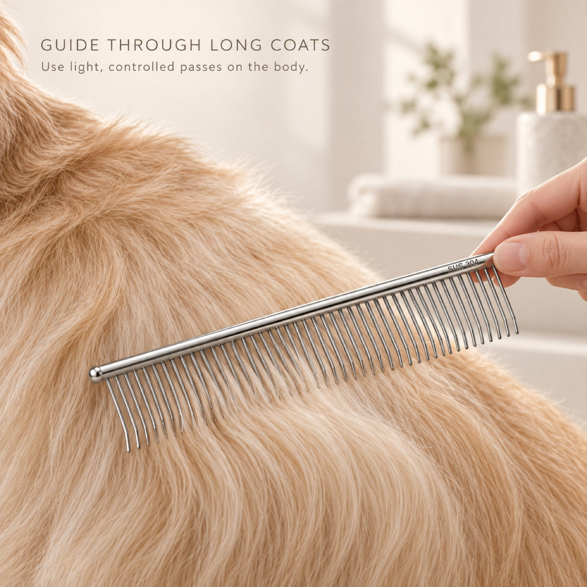 304 Stainless Steel Pet Grooming Comb, 3 Styles, By GAVPEPY image 5 - 4.jpg