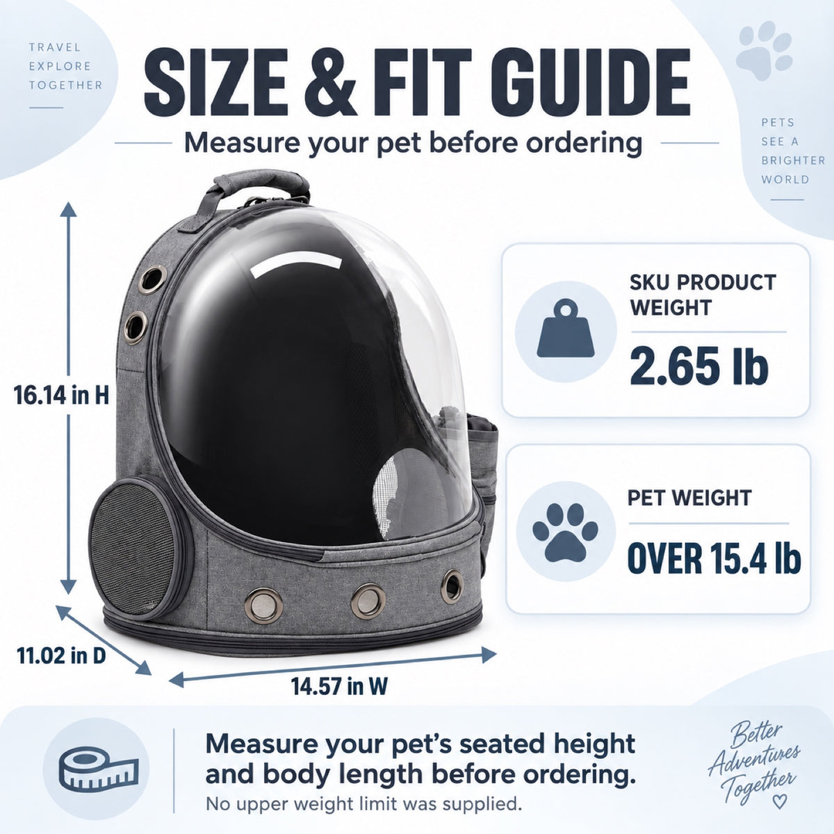 Panoramic Space Capsule Pet Backpack, 3 Colors, By GAVPEPY image 5 - 4.jpg