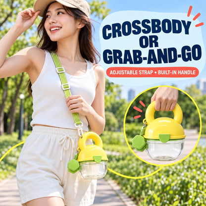 Portable Pet Water Bottle with Shoulder Strap, 450 mL, 2 Colors, By GAVPEPY image 5 - 4.jpg