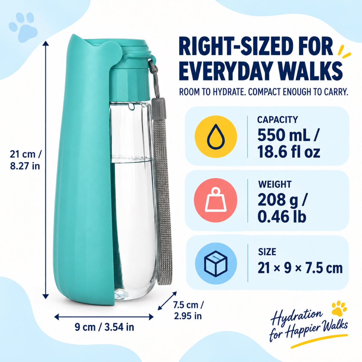 Portable Pet Water Bottle Collection, 400-800 mL, 17 Options, By GAVPEPY image 5 - 4.jpg