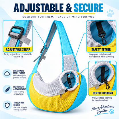Mesh Pet Sling Carrier, 7 Colors and 2 Sizes, By GAVPEPY image 5 - 4.jpg