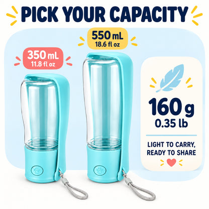Foldable Crossbody Pet Water Bottle, 350 or 550 mL, By GAVPEPY image 5 - 4.jpg