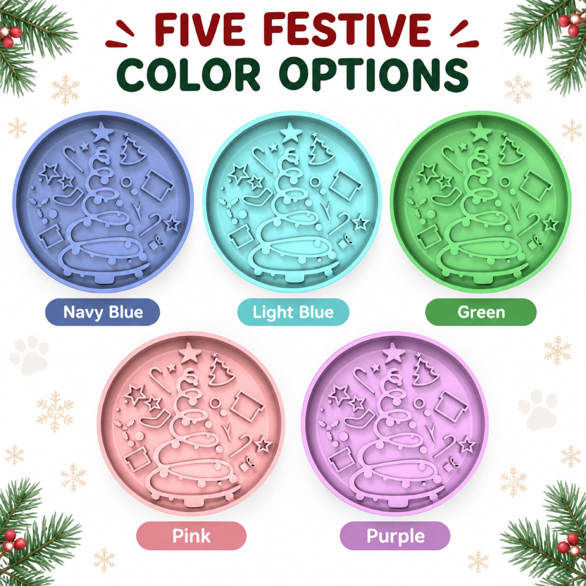 19 cm Silicone Slow Feeder Lick Mat, 5 Colors, By GAVPEPY image 5 - 4.jpg