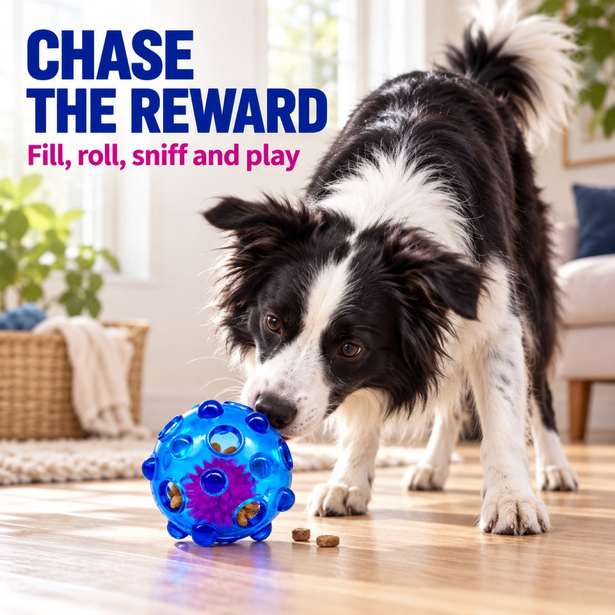 TPR Light-Up Squeaky Treat Ball Dog Toy, 6 Colors, By GAVPEPY image 5 - 4.jpg