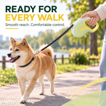 Rubber-Grip Reflective Retractable Dog Leash, 6 Colors, By GAVPEPY image 5 - 4.jpg