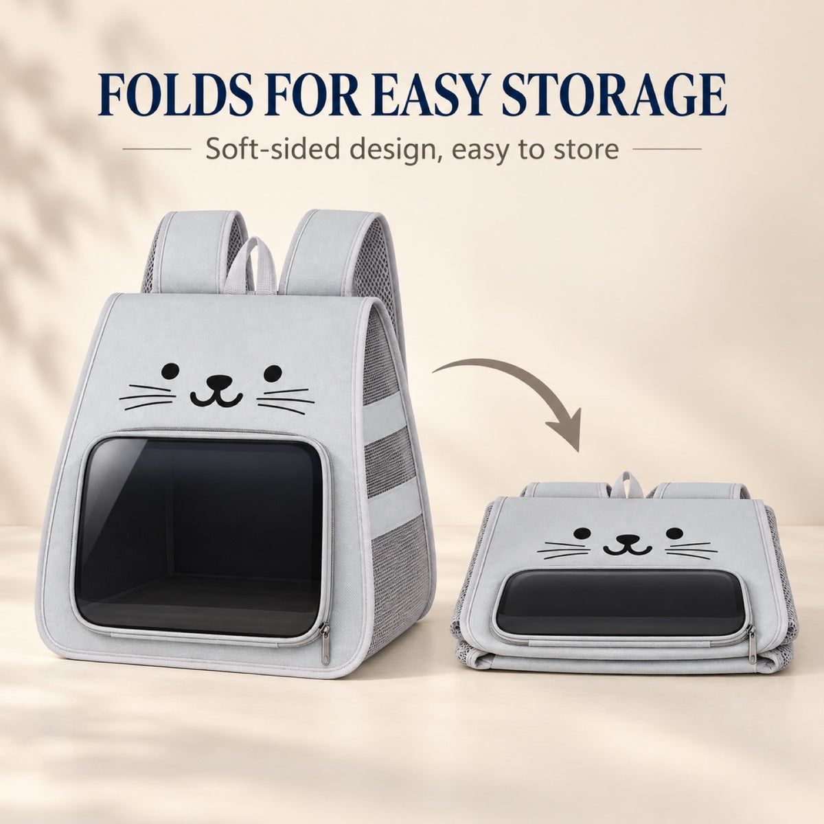 Foldable Transparent Pet Carrier Backpack, 4 Colors, By GAVPEPY image 5 - 4.jpg