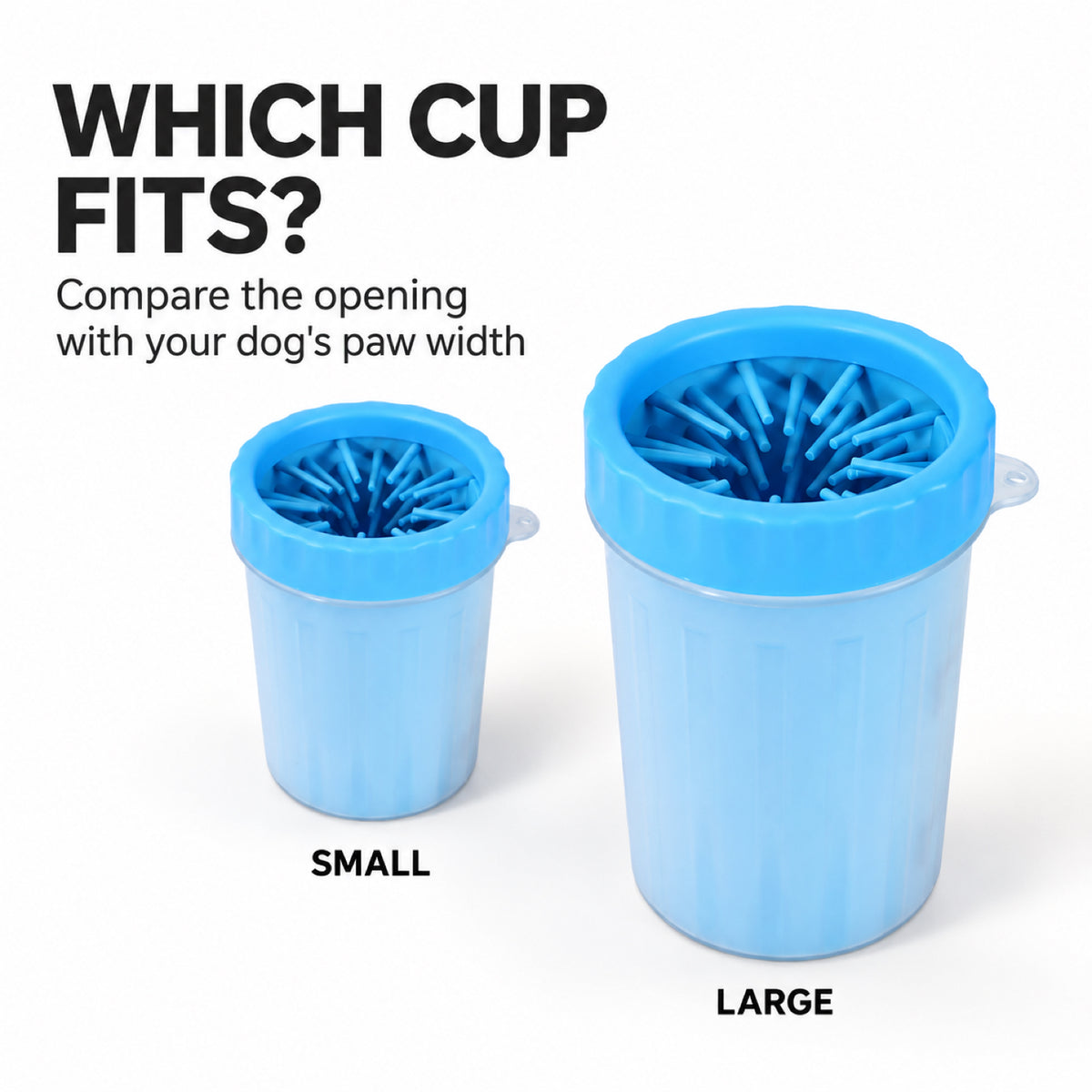 GAVPEPY Silicone Paw Washer Cup, Sizes L, S, Blue, Red, Green, for cleaning paws after outdoor walks; reusable cup with the selected color and size shown in the product photos; review the selected variant photo for details image 4 - 4.jpg