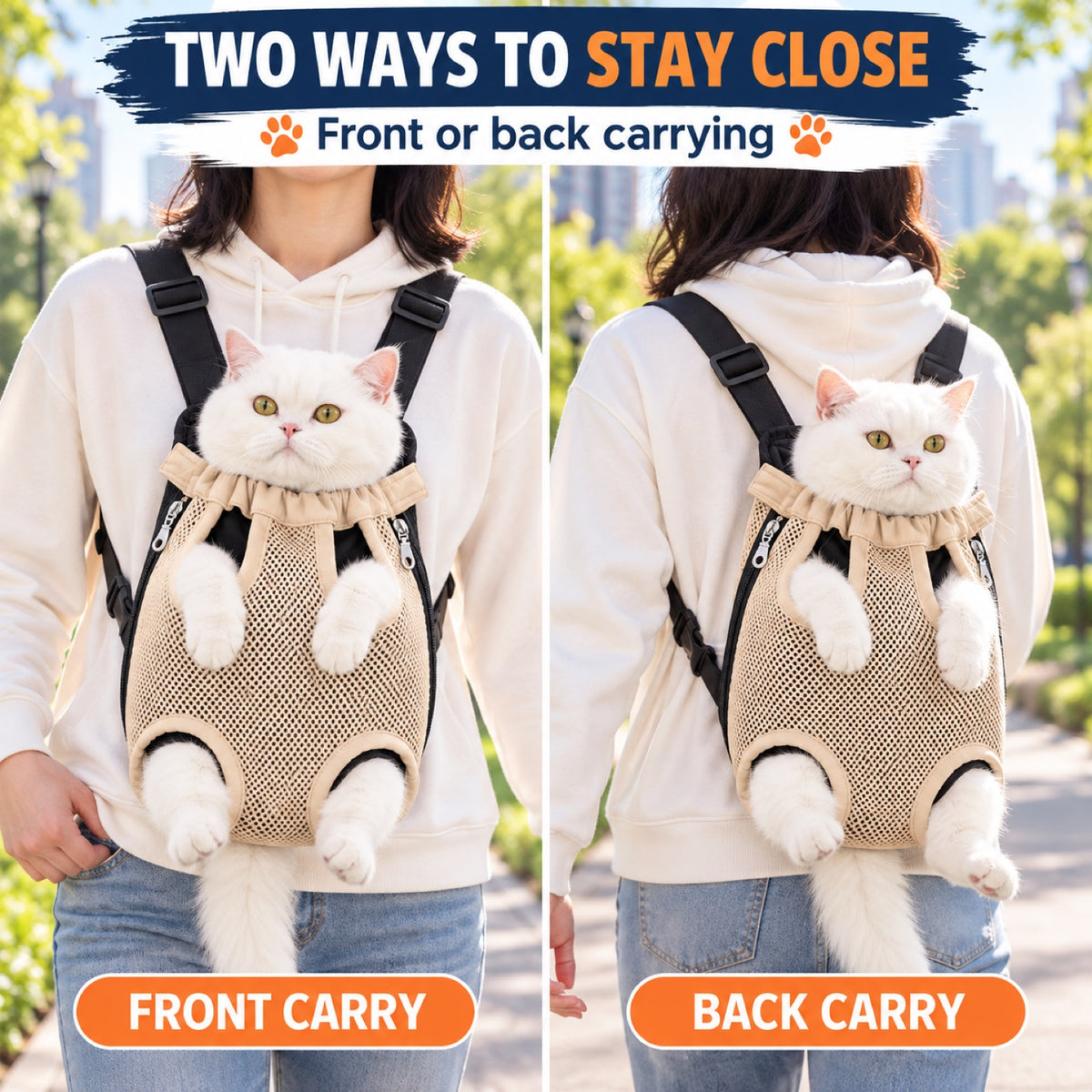 Mesh Four-Leg Pet Carrier Backpack, 7 Colors and 4 Sizes, By GAVPEPY image 5 - 4.jpg