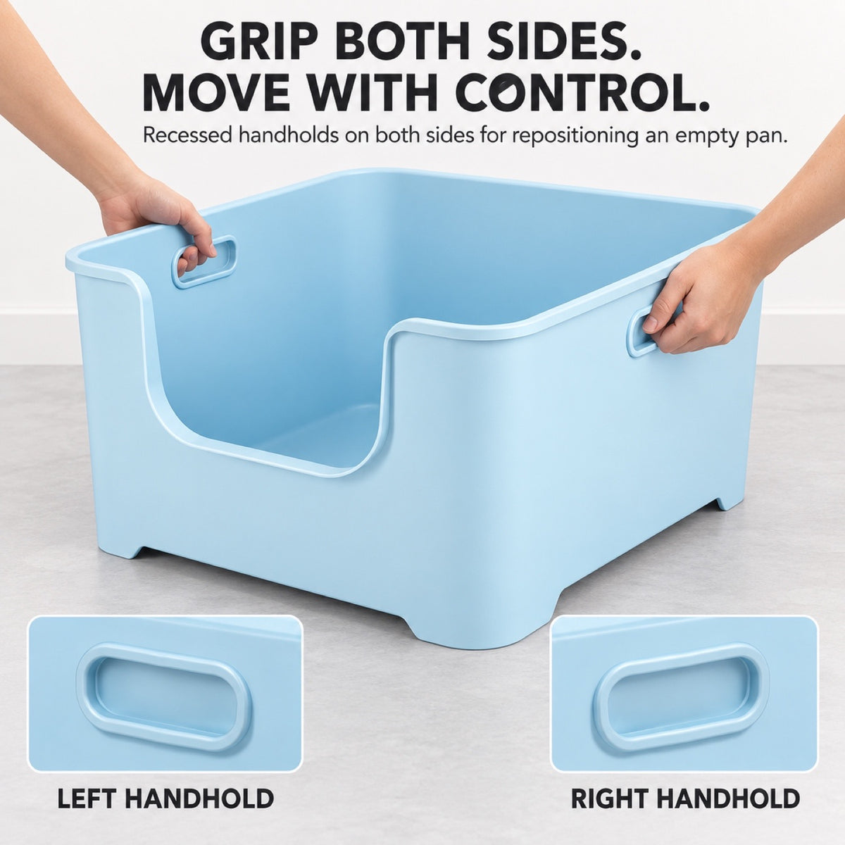 GAVPEPY Extra Large Open Cat Litter Box, 5 Options image 5 - 4.jpg