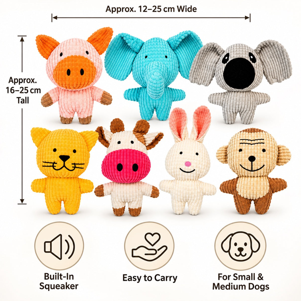 Plush Fabric Plush Squeaky Dog Toy, 7 Styles, By GAVPEPY image 5 - 4.jpg