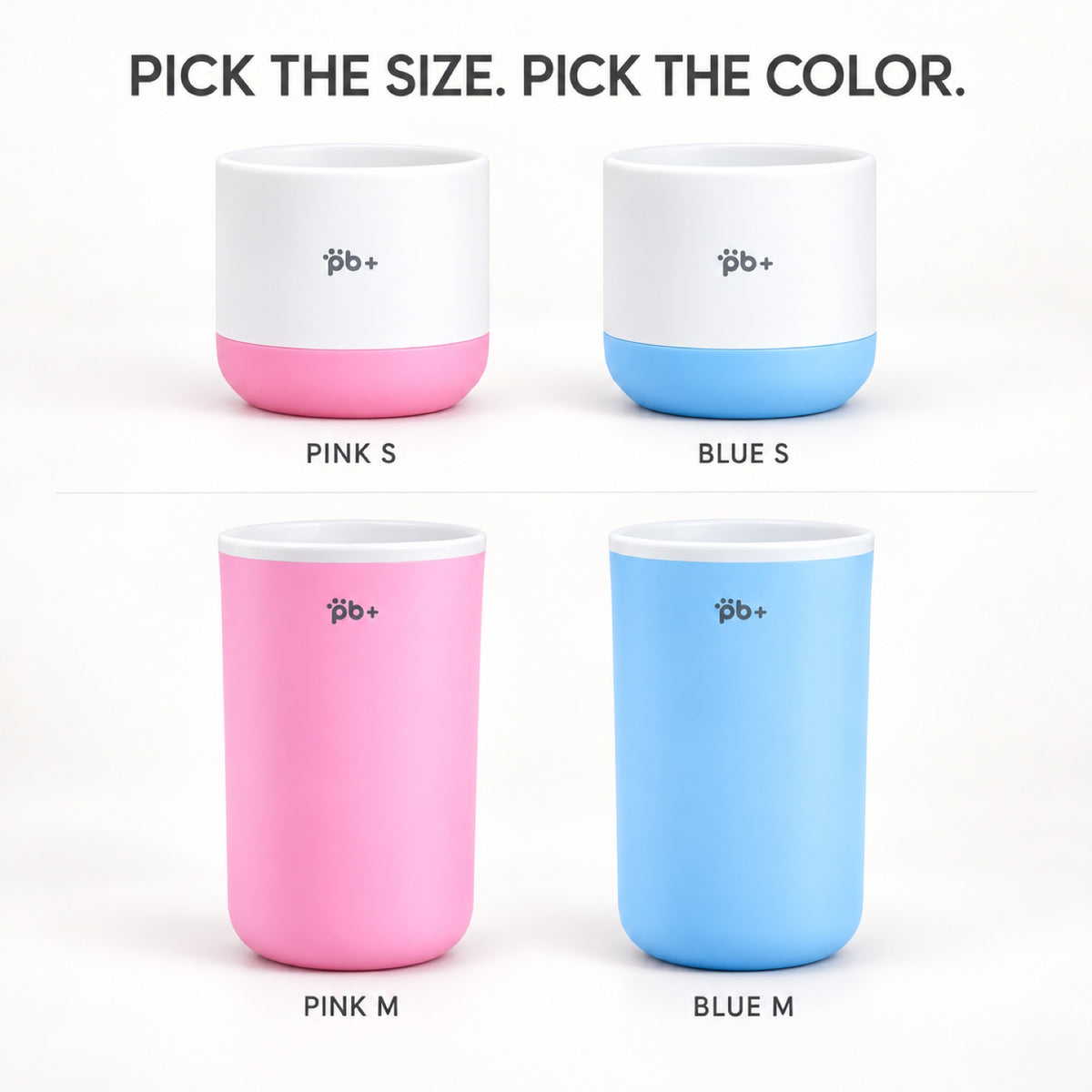 GAVPEPY ABS plastic Press-Action Paw Cleaning Cup, Sizes S, M, Pink, Blue, after rainy walks, park visits and everyday outdoor trips; a reusable cup design for rinsing paws after walks and outdoor play image 4 - 4.jpg