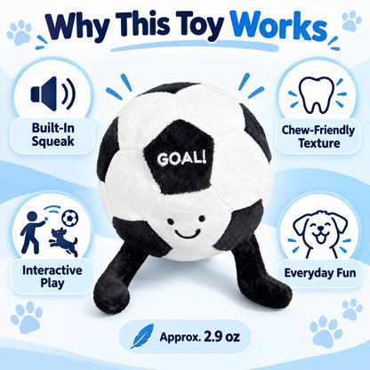 Plush Fabric Squeaky Soccer Dog Toy, 1 Style, By GAVPEPY image 6 - 5.jpg