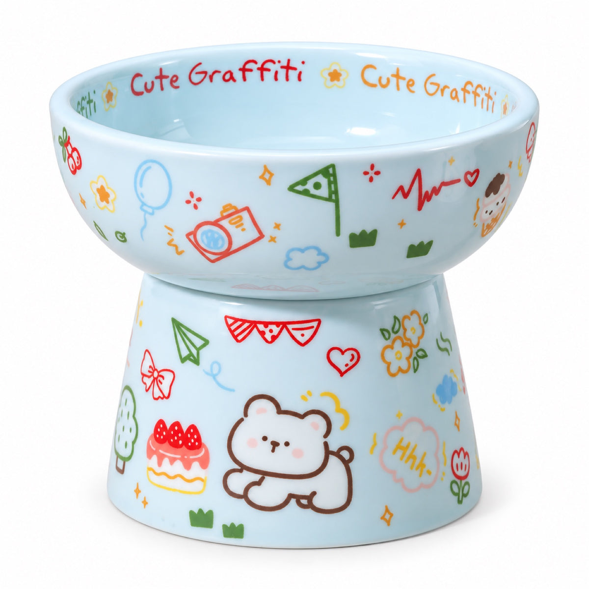 Graffiti Ceramic Pet Bowl, 6 Color Options, By GAVPEPY image 12 - 5697573636640.jpg