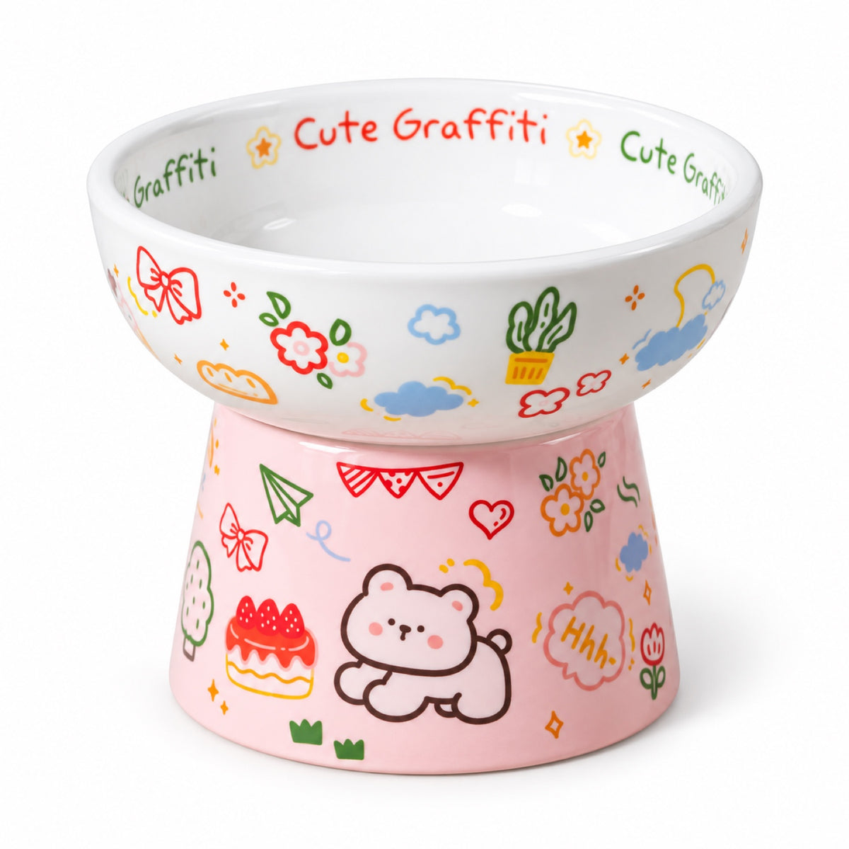 Graffiti Ceramic Pet Bowl, 6 Color Options, By GAVPEPY image 11 - 5697573636643.jpg