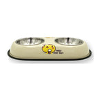 GAVPEPY Stainless Steel Chicken-Print Double Pet Bowl, 2 Sizes for Everyday Feeding, Water Service and Organized Pet Care, Multiple Size Options, for Home Kitchens, Feeding Stations and Travel Setups, Foldable Design Supports Compact Storage