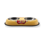 GAVPEPY Stainless Steel Foodie-Print Double Pet Bowl, 2 Sizes for Everyday Feeding, Water Service and Organized Pet Care, Multiple Size Options, for Home Kitchens, Feeding Stations and Travel Setups, Foldable Design Supports Compact Storage