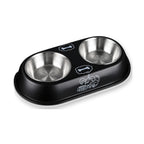 GAVPEPY Stainless Steel Monkey-Print Double Pet Bowl, 2 Sizes for Everyday Feeding, Water Service and Organized Pet Care, Multiple Size Options, for Home Kitchens, Feeding Stations and Travel Setups, Foldable Design Supports Compact Storage
