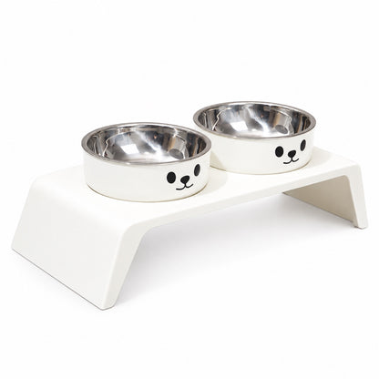 Cat-Face Stainless Steel Double Pet Bowl, 2 Colors, By GAVPEPY image 9 - 5758672208911.jpg