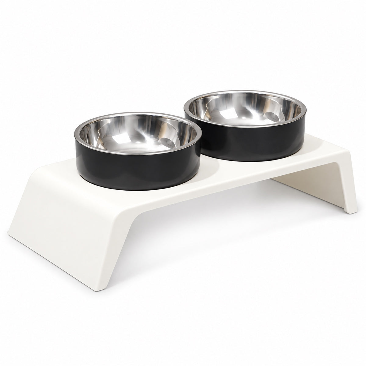 Solid-Color Stainless Steel Double Pet Bowl, 2 Colors, By GAVPEPY image 9 - 5758672208921.jpg