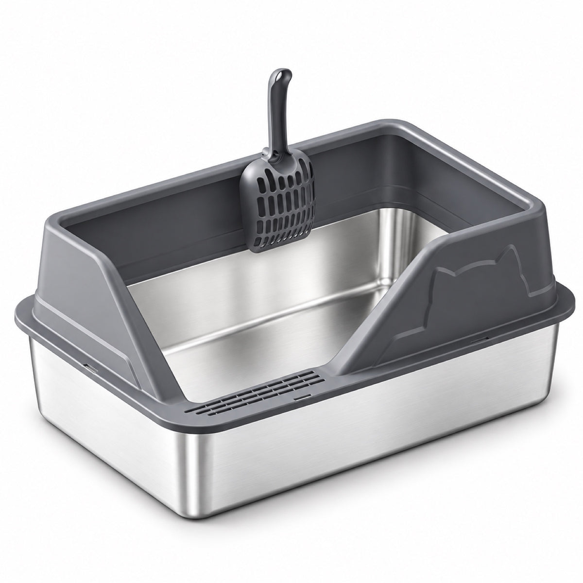 GAVPEPY Stainless Steel High-Sided Cat Litter Box, 56 Options image 23 - 5946631396808.jpg