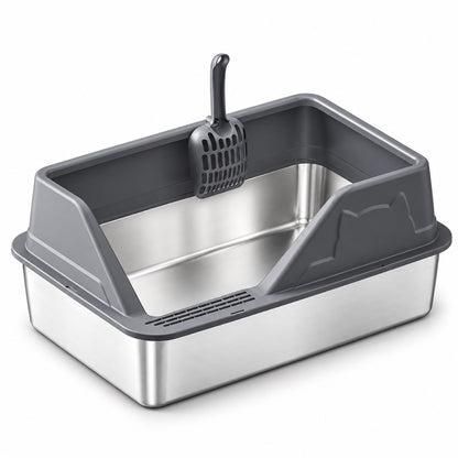 GAVPEPY Stainless Steel High-Sided Cat Litter Box, 56 Options image 23 - 5946631396808.jpg