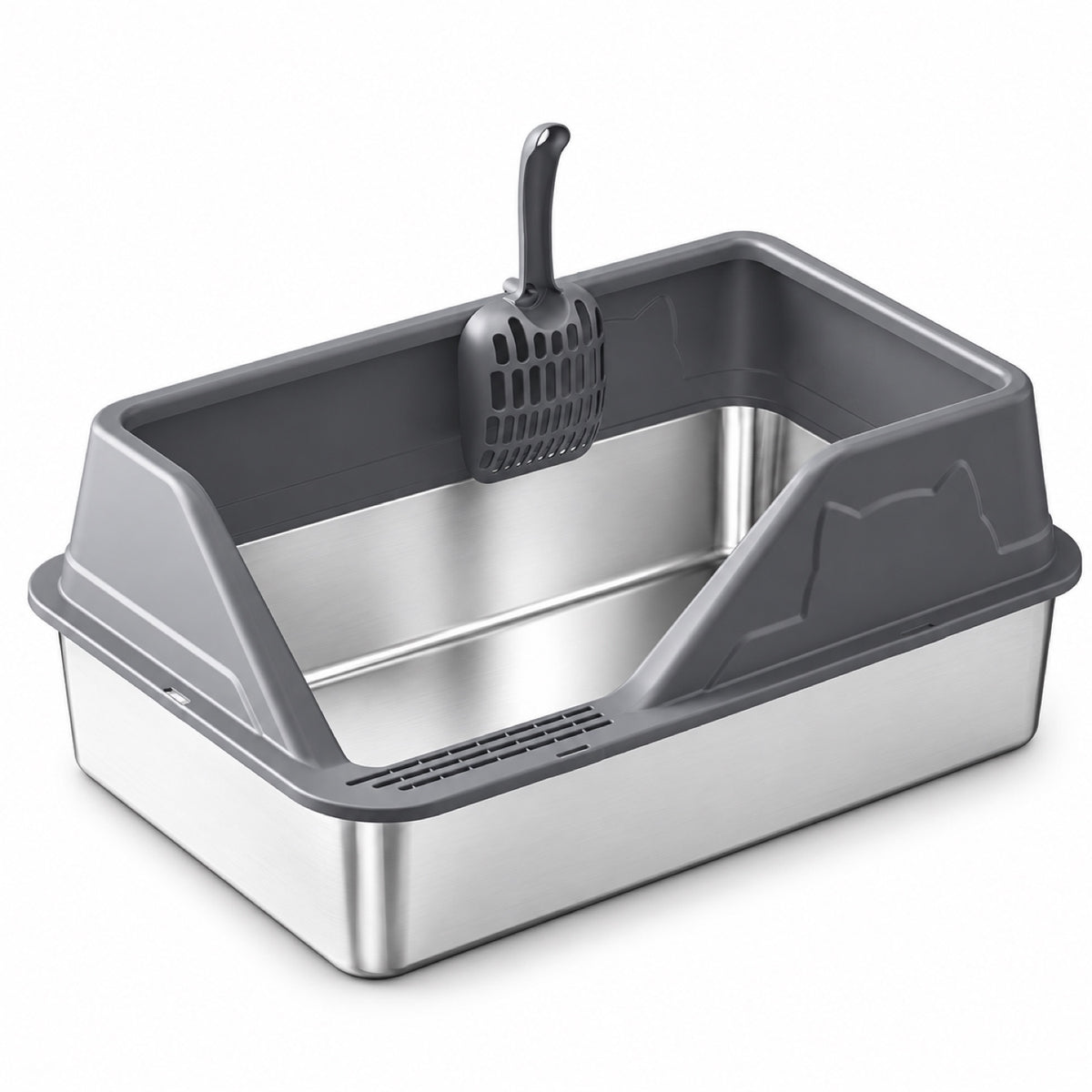 GAVPEPY Stainless Steel High-Sided Cat Litter Box, 56 Options image 42 - 5946631396811.jpg