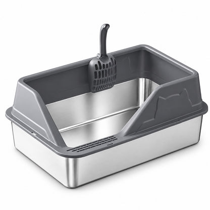 GAVPEPY Stainless Steel High-Sided Cat Litter Box, 56 Options image 42 - 5946631396811.jpg