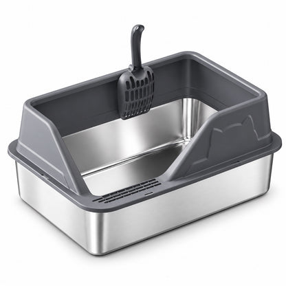GAVPEPY Stainless Steel High-Sided Cat Litter Box, 56 Options image 18 - 5946631396812.jpg