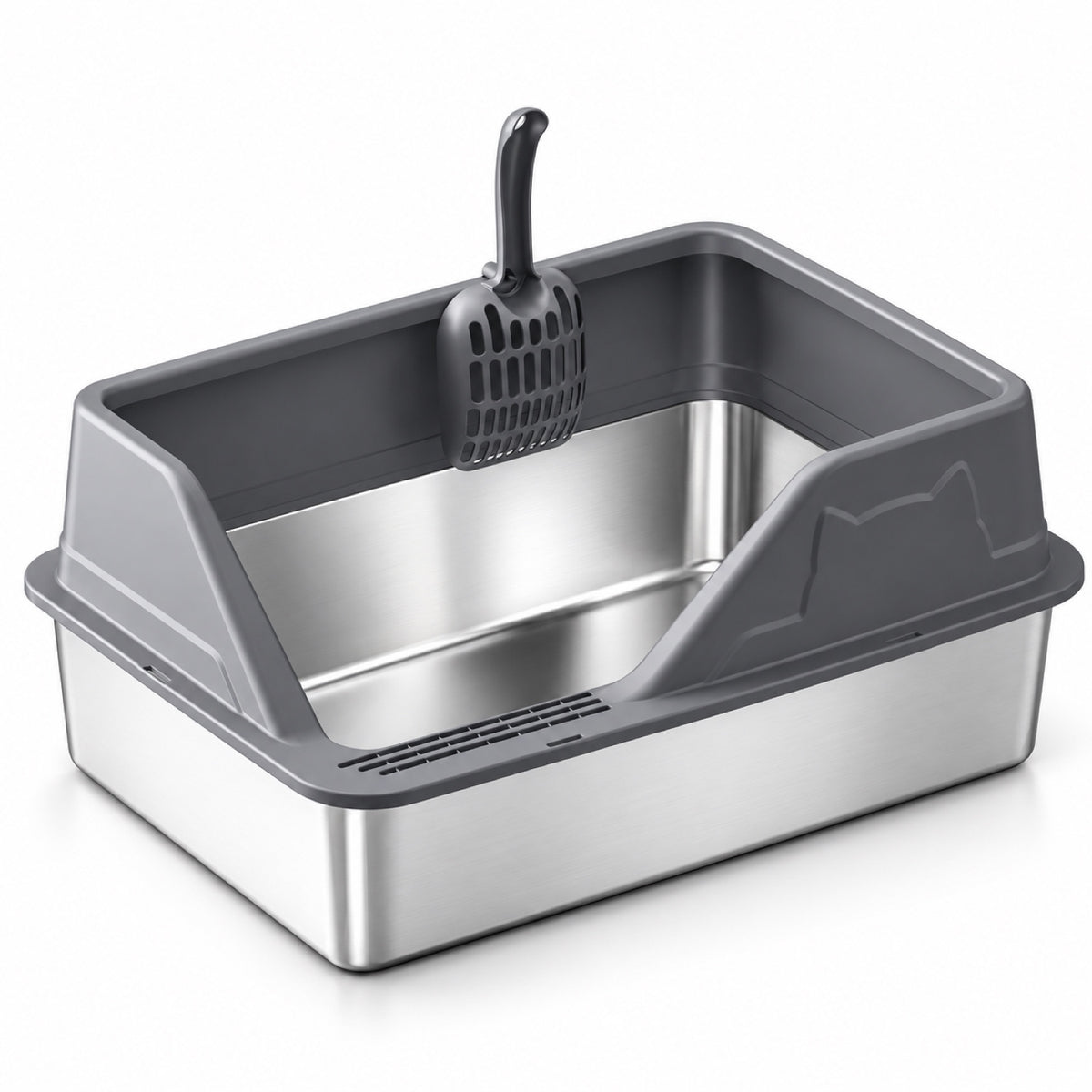 GAVPEPY Stainless Steel High-Sided Cat Litter Box, 56 Options image 12 - 5946631396813.jpg
