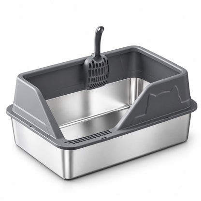 GAVPEPY Stainless Steel High-Sided Cat Litter Box, 56 Options image 59 - 5946631396814.jpg