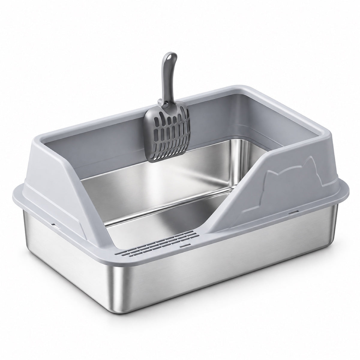 GAVPEPY Stainless Steel High-Sided Cat Litter Box, 56 Options image 22 - 5946631396815.jpg