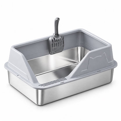 GAVPEPY Stainless Steel High-Sided Cat Litter Box, 56 Options image 22 - 5946631396815.jpg