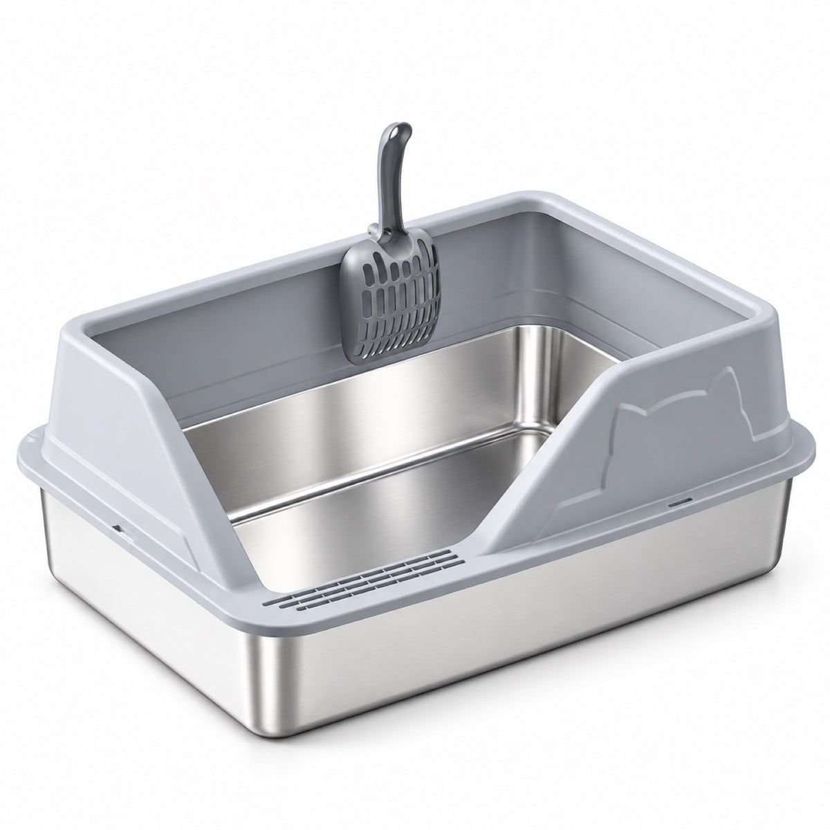 GAVPEPY Stainless Steel High-Sided Cat Litter Box, 56 Options image 35 - 5946631396818.jpg