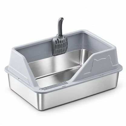 GAVPEPY Stainless Steel High-Sided Cat Litter Box, 56 Options image 60 - 5946631396820.jpg