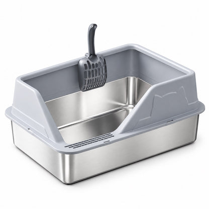 GAVPEPY Stainless Steel High-Sided Cat Litter Box, 56 Options image 24 - 5946631396821.jpg
