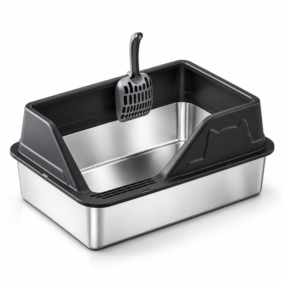 GAVPEPY Stainless Steel High-Sided Cat Litter Box, 56 Options image 20 - 5946631396822.jpg