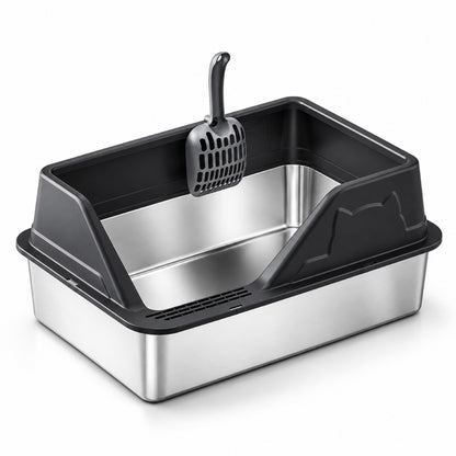 GAVPEPY Stainless Steel High-Sided Cat Litter Box, 56 Options image 20 - 5946631396822.jpg