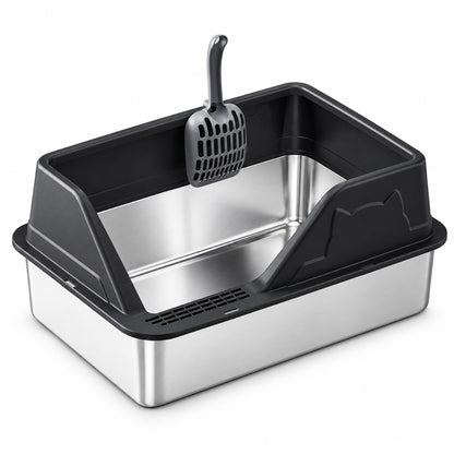 GAVPEPY Stainless Steel High-Sided Cat Litter Box, 56 Options image 43 - 5946631396823.jpg