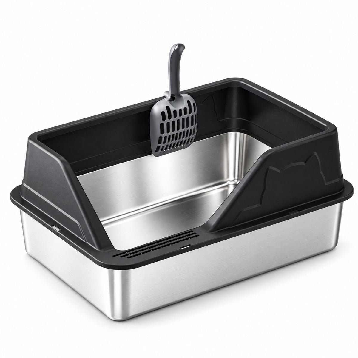 GAVPEPY Stainless Steel High-Sided Cat Litter Box, 56 Options image 31 - 5946631396825.jpg