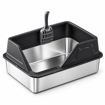GAVPEPY Stainless Steel High-Sided Cat Litter Box, 56 Options image 58 - 5946631396826.jpg