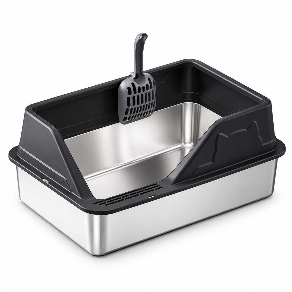 GAVPEPY Stainless Steel High-Sided Cat Litter Box, 56 Options image 57 - 5946631396827.jpg