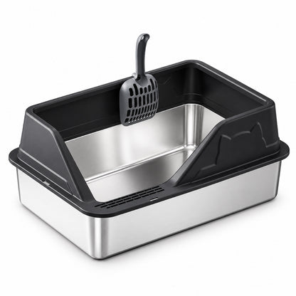 GAVPEPY Stainless Steel High-Sided Cat Litter Box, 56 Options image 57 - 5946631396827.jpg