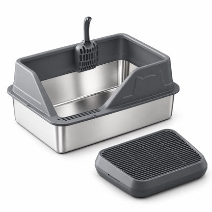 GAVPEPY Stainless Steel High-Sided Cat Litter Box, 56 Options image 45 - 5946631396830.jpg