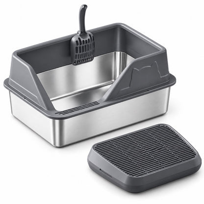 GAVPEPY Stainless Steel High-Sided Cat Litter Box, 56 Options image 29 - 5946631396831.jpg