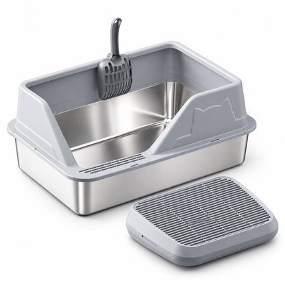 GAVPEPY Stainless Steel High-Sided Cat Litter Box, 56 Options image 32 - 5946631396837.jpg