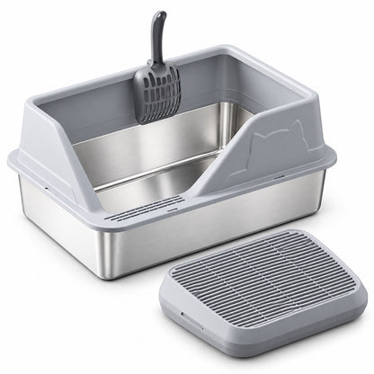 GAVPEPY Stainless Steel High-Sided Cat Litter Box, 56 Options image 9 - 5946631396838.jpg