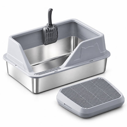 GAVPEPY Stainless Steel High-Sided Cat Litter Box, 56 Options image 41 - 5946631396839.jpg