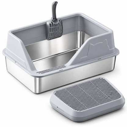 GAVPEPY Stainless Steel High-Sided Cat Litter Box, 56 Options image 10 - 5946631396841.jpg