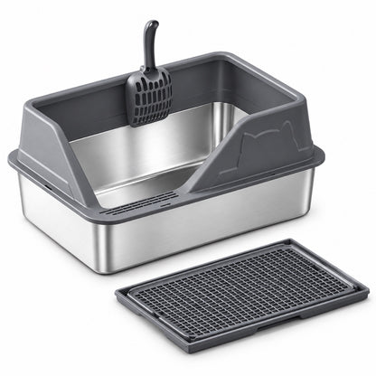 GAVPEPY Stainless Steel High-Sided Cat Litter Box, 56 Options image 46 - 5946631396843.jpg