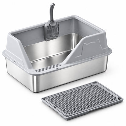 GAVPEPY Stainless Steel High-Sided Cat Litter Box, 56 Options image 44 - 5946631396851.jpg